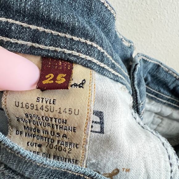 7 For all Mankind Y2K The Rocker Low Rise Bootcut Jeans Women's 25 Flare Denim - Picture 5 of 6